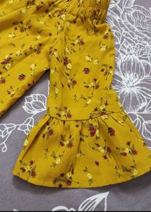 Yellow Floral Off-Shoulder Top