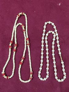 set of two Pearl Beaded Necklace