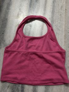 Pink Cherry Crop Tank Top