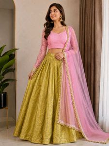 Elegant Yellow Golden Ethnic Skirt💛🩷