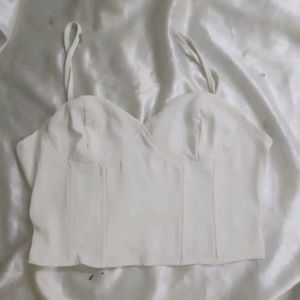 White Corset Stylish Crop Top
