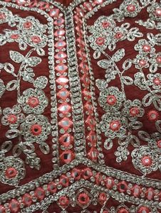Maroon Embroidered Blouse