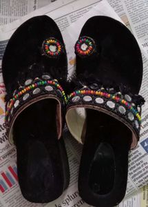 Boho Chic Black Platform Sandals