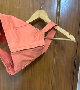Orange Crop Top/ Blouse