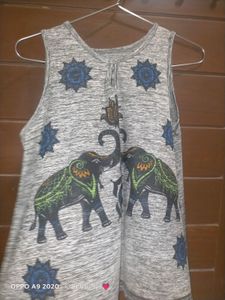 Grey Elephant Top