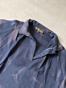 women Bleached Polo T-Shirt