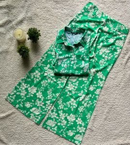 Green Floral Co-Ords