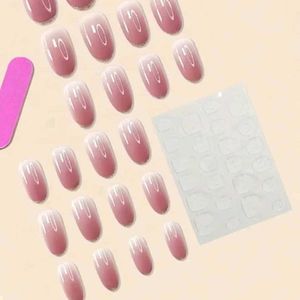 Elegant Ombre &amp; Glitter French Manicure