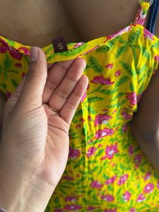 Yellow Floral Print Sundress