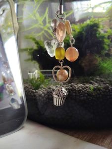 Boho Blue Beaded Charm Keychain