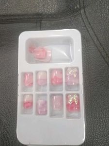 Press-On Nails with Bow