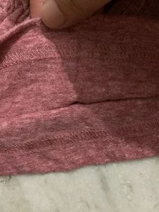Chic Pink Ruffled Neck Long Sleeve Top