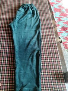 Teal Velvet Kurta Set with Embellishments