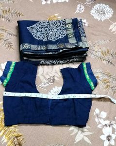ELEGANT BLUE FLORAL SAREE