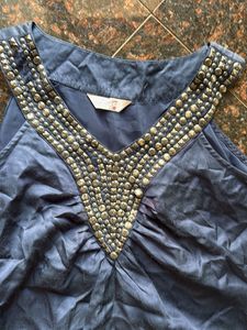 Navy Studded Dress