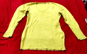 Lime Green - Yellowish Knit Sweater