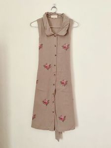 Mini Tie Up Shirt Dress