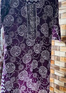 Elegant Purple Kurta Set with pants