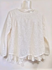 Elegant Lace Peplum Top
