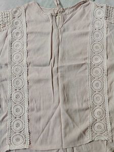 Boho Lace Trim Tunic Top
