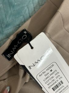 Beige Formal Casual Pants