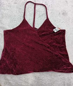 Burgundy 🇲🇾38 Velvet Cami Top