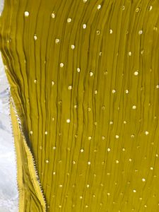 Yellow Naira cut suit with straps sleeves