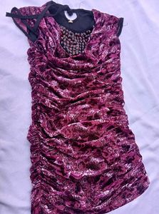 Ruched Print Bodycon Dress