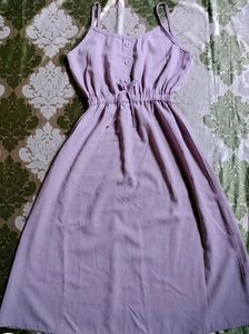 Light Purple Sleeveless Dress With Inner