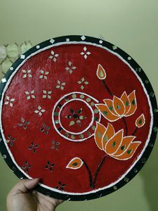 Handmade Lotus Lippan Art Painting Plate