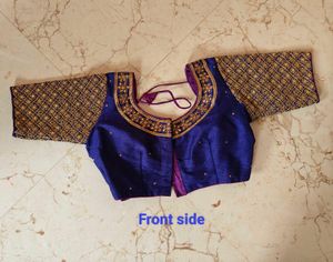 Stunning Blue Embroidered Blouse