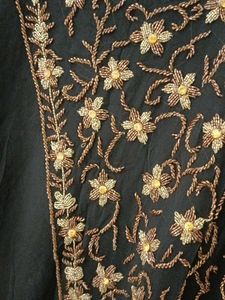 Elegant Black Kurta with Gold Embroidery