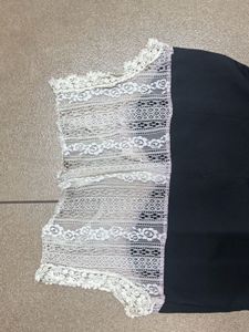 Chic Lace &amp; Black Fit &amp; Flare Dress