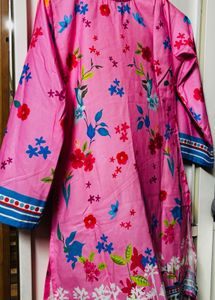 Digital Print Pink Floral Cord Set