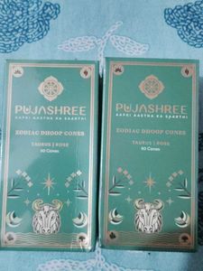 Pujashree Zodiac Dhoop Cones - Taurus Rose pack of