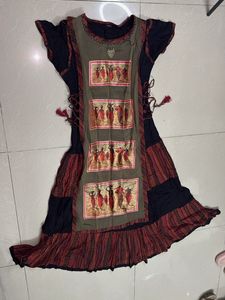 Boho Dress with Unique Graphic Print