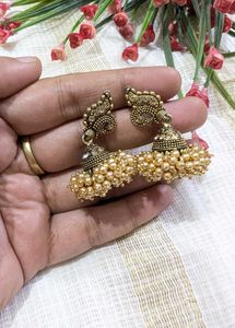 Pearl Jhumka Earrings
