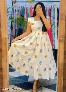 Chic Butterfly Print Midi Dress
