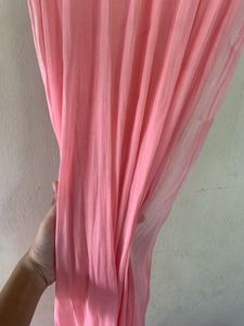 pink shimmer organza hijab