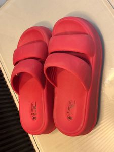 Bright Red Platform Slides