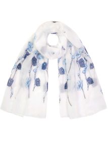 Elegant White Floral Dupatta