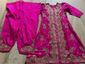 Diwali Sale 🔥 Pink Embroidered Anarkali Suit