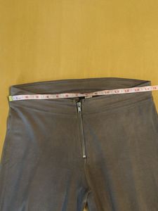 HnM Suede Zip-Front Pants