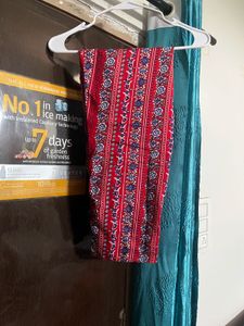 Beautiful Red &amp; Blue Printed Kurta Set