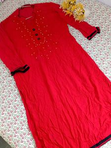 ❤️ Elegant Red Kurti ❤️