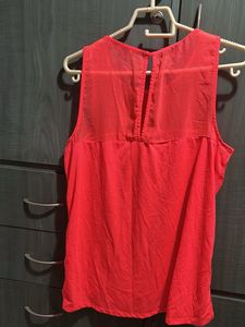 H&amp;M Coral Sleeveless Top