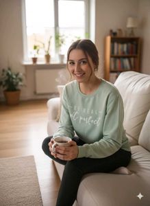 Cozy "Be Real, Not Perfect" Sweatshirt