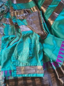 Only Today Offer! Attractive Sea Green Saree
