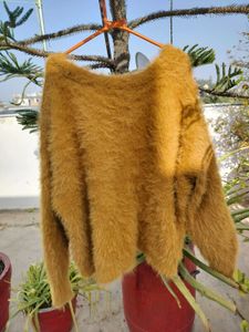 Fluffy Mustard Cardigan
