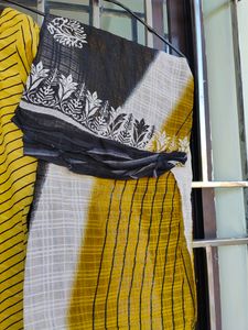 Olive Green Kurti With Dupatta